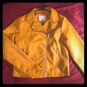 Yellow leather jacket